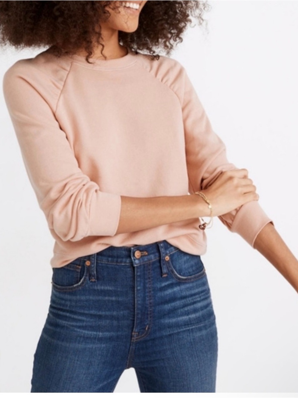 Madewell Blush Pink Crewneck Sweatshirt